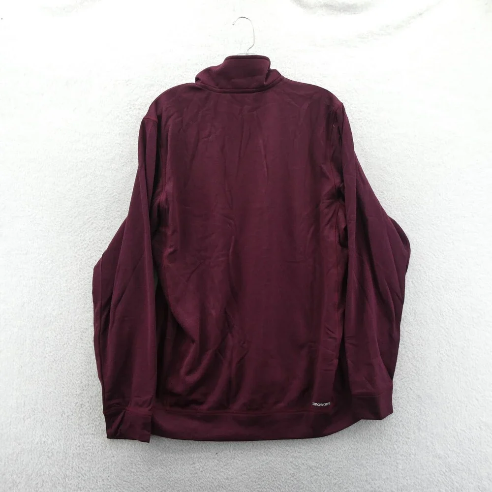 Mississippi State Bulldogs Mens‎ Large Red Adidas 1/4 Zip Fleece Climawarm New